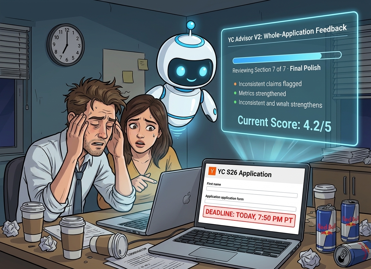 YC Application Advisor V2: Whole-Application Feedback for S26